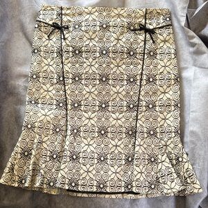 Nanette Lenore Women's Cream Floral Embroidered Skirt